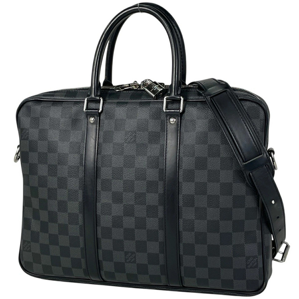 Louis Vuitton Porte documents Voyage Shoulder Bag Briefcase PDV Business